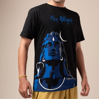 S T-SHIRT Hey Adiyogi Unisex T Shirt (Glow in the dark) S