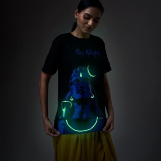 S T-SHIRT Hey Adiyogi Unisex T Shirt (Glow in the dark) S