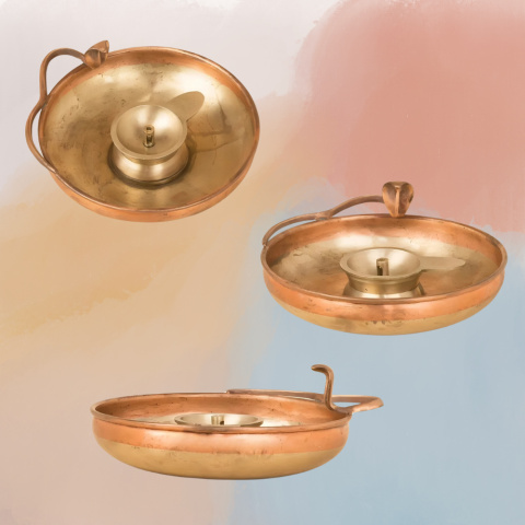 Dedicated lamp of Linga Jyoti. Unique design. Bring home the energies of Dhyanalinga