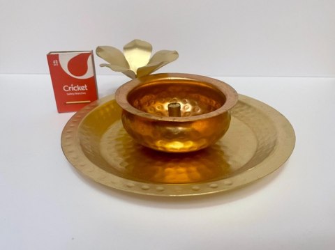 Beautiful Lotus Flower Motif ISHA (Hammered Flower Lamp)