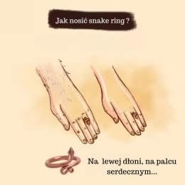 Snake Ring Sarpa Sutra srebro (Rozmiar L)