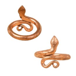 Snake Ring Sarpa Sutra miedź (Rozmiar M)