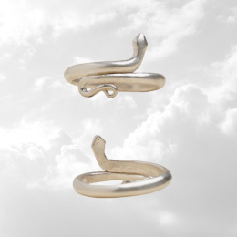 Snake Ring Sarpa Sutra srebro (Rozmiar L)