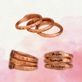 Aum Namah Shivaya Copper Ring Adjustable ISHA