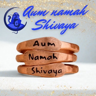 Aum Namah Shivaya Copper Ring Adjustable ISHA