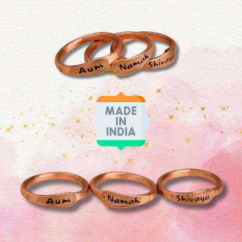 Aum Namah Shivaya Copper Ring Adjustable ISHA