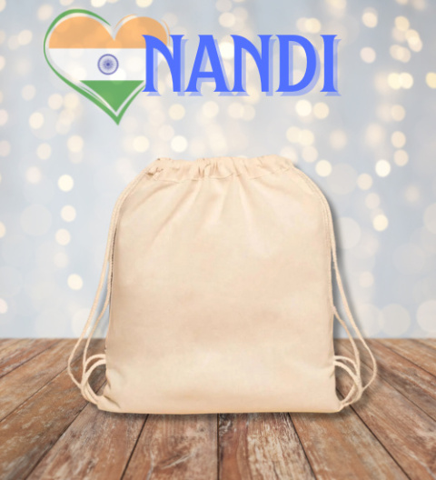 Nandi off-white cotton backpack ISHA