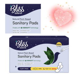 Bliss Natural Organic Damenbinden XXXL flauschig (6 Pads) | Nachtpolster