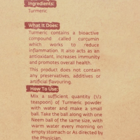 Organic Turmeric Powder Turmeric Sadhana ISHA 100g