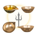 Diya Messing mit Sockel (handgefertigt) ISHA Lampe