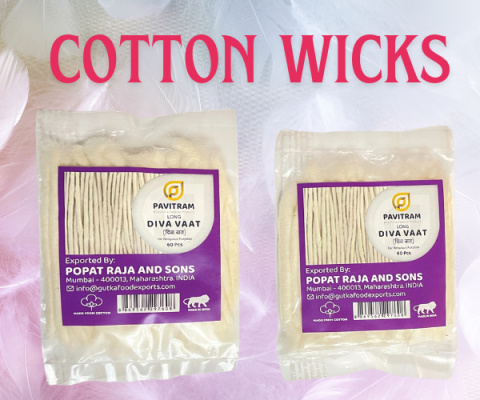Large Pack of Cotton Wicks 10 cm (pack of 60)