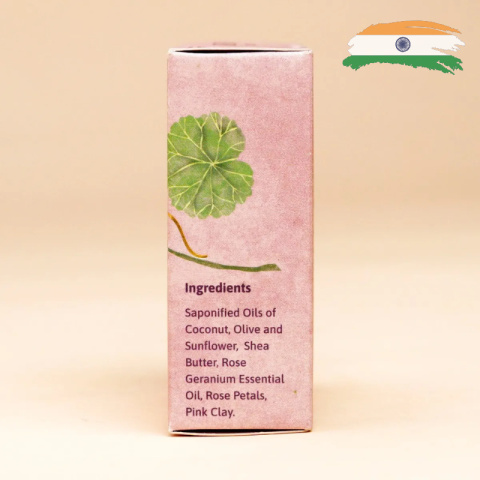 ISHA SOOTHE Handmade soap with rose geranium and coconut oil