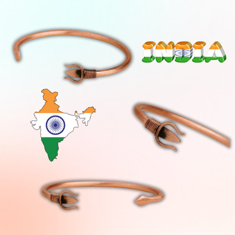 ISHA Trishul Snake Cuff bracelet 100% Copper