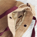 Jute Bag - Cream Natural Jute Logo ISHA