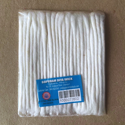 Cotton wicks LONG Diya lamps