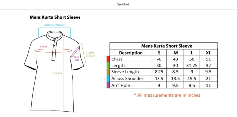 Men’s 100% organic cotton kurta with embroidered (Off - White) "Aum". Short sleeved short kurta.