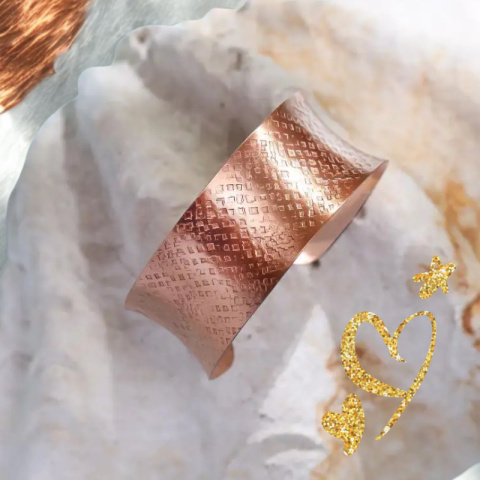 Copper bracelet 100% Copper ISHA wide