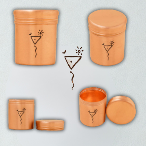 TRIGUN Copper Vibhuti Box (High) - Trigun