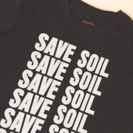 Koszulka SAVE SOIL Ciemny Szary Rozmiary ISHA UNISEX