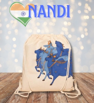 Nandi off-white cotton backpack ISHA