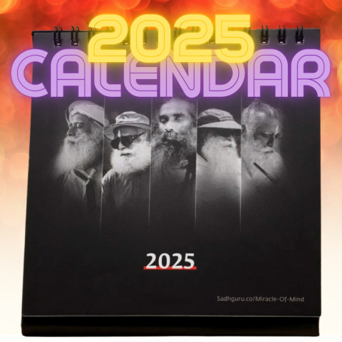 CYTATY Sadhguru Kalendarz 2025 + Święta BLACK