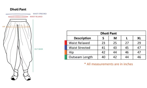 Unisex Pants Dhoti - Panchakacham - Organic Cotton - Black ISHA