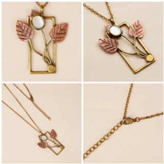 Mother of pearl Bezels - Mother of Pearl Beautiful Necklace ISHA