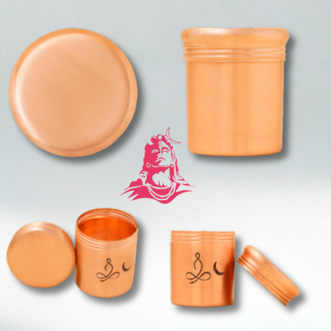 TRIGUN Copper Vibhuti Box (High) - Trigun