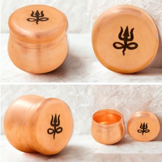 TRISHUL Copper Box for Vibhuti (High) ISHA