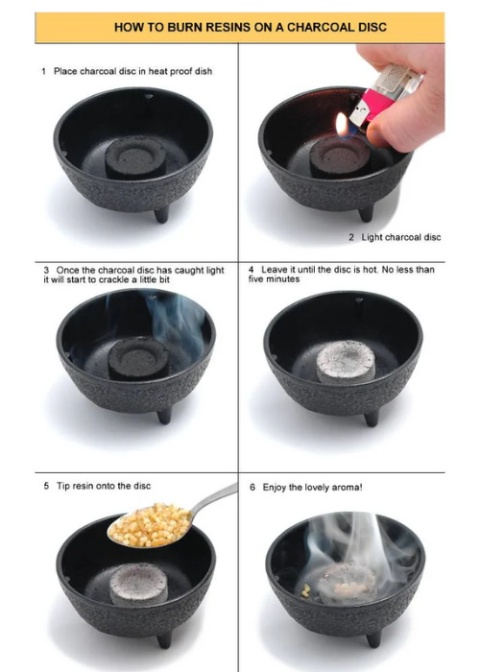 Made in Bharat Thurible Charcoal for Sambrani Incense Resins