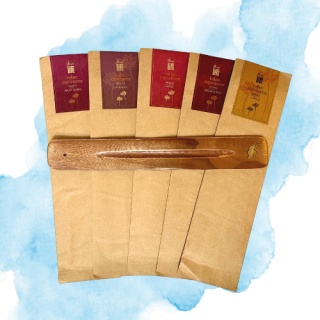 Night Queen, Lavender, Lotus, Nagachampa, Vanilla Incense Set + Stand