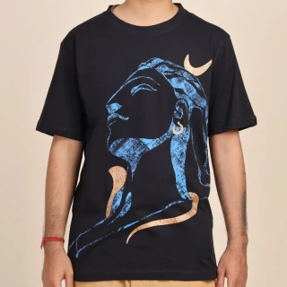 Adiyogi Abharanami - Black-blue T-shirt ISHA UNISEX