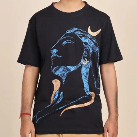 Adiyogi Abharanami - Black-blue T-shirt ISHA UNISEX