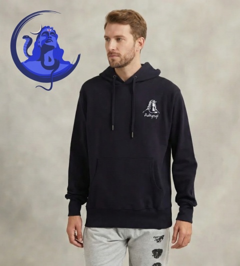 Adiyogi Hoodie – Navy Blue ISHA UNISEX