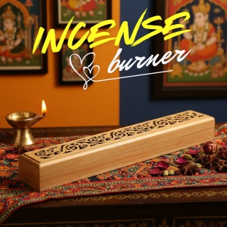 BAMBUS Carved horizontal incense stand