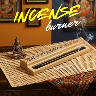 BAMBUS Carved horizontal incense stand