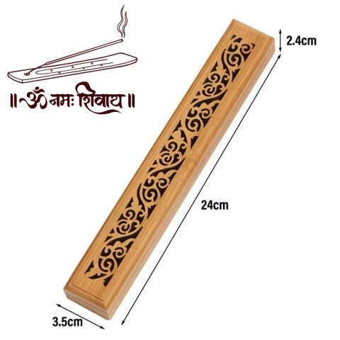 BAMBUS Carved horizontal incense stand