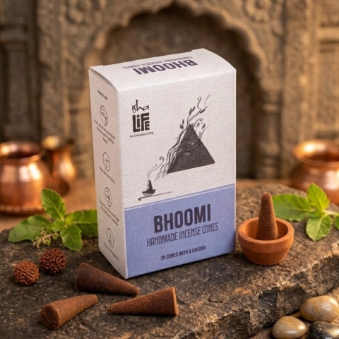 Pancha Bhuta Bhoomi – Handmade Conical Incenses (20 pcs)