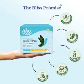 Bliss Organic Sanitary Pads XXL Fluffy (6 Pack) | No rashes or irritations