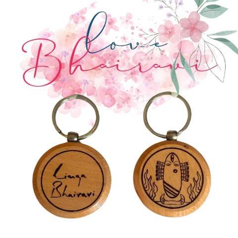 Brelok - Devi Wooden Keychain - Bhairavi ISHA