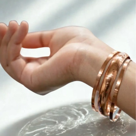 COPPER CUFF Triple Bracelet - Isha