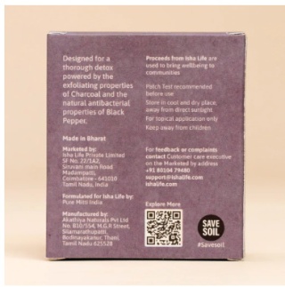 DETOX Handmade soap with activated charcoal and black pepper