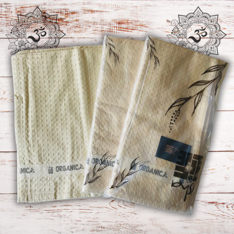 LARGE Organic Waffle Cotton Towel ISHA