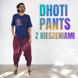 Dhoti Pant with Pockets - Deep Plum - (Unisex)