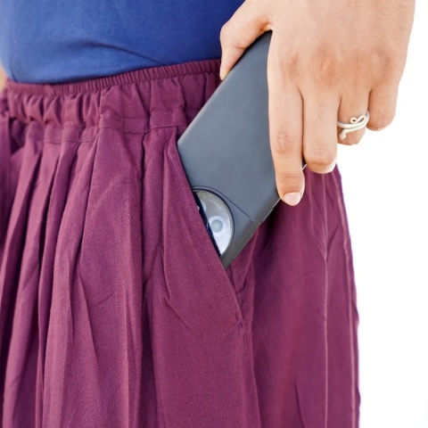 Dhoti Pant with Pockets - Deep Plum - (Unisex)