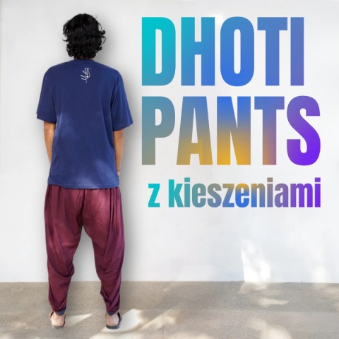 Dhoti Pant with Pockets - Deep Plum - (Unisex)