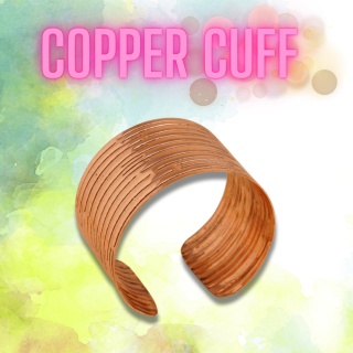 COPPER CUFF Hand-Decorated Beautiful Copper ISHA Bracelet