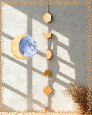 Adiyogi Moon Phases - Wall Hanging Moon Phases - Vertical ISHA