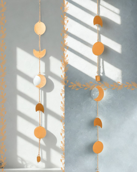 Adiyogi Moon Phases - Wall Hanging Moon Phases - Vertical ISHA