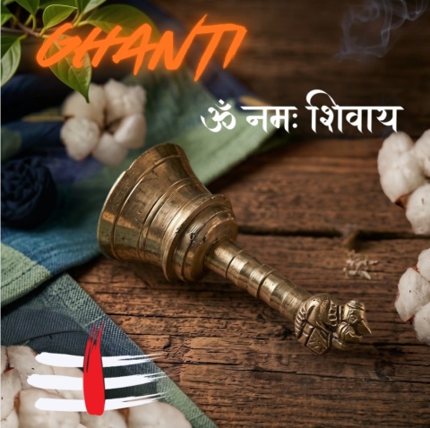 GHANTI Traditional MEDIUM Brass Bell – Sound of Awakening and Authentic Handicraft